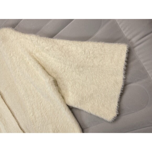 Sleeping On Snow Women OS Cozy Nights Fuzzy Kimono Cardigan Eyelash Knit Ivory - Picture 6 of 11
